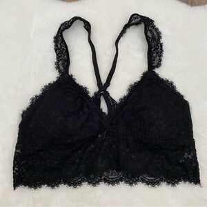 Aerie Black Lace Racerback Bralette